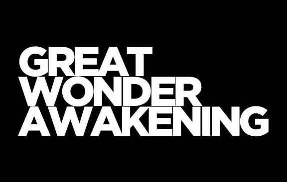 Great Wonder Awakening logo in white on black